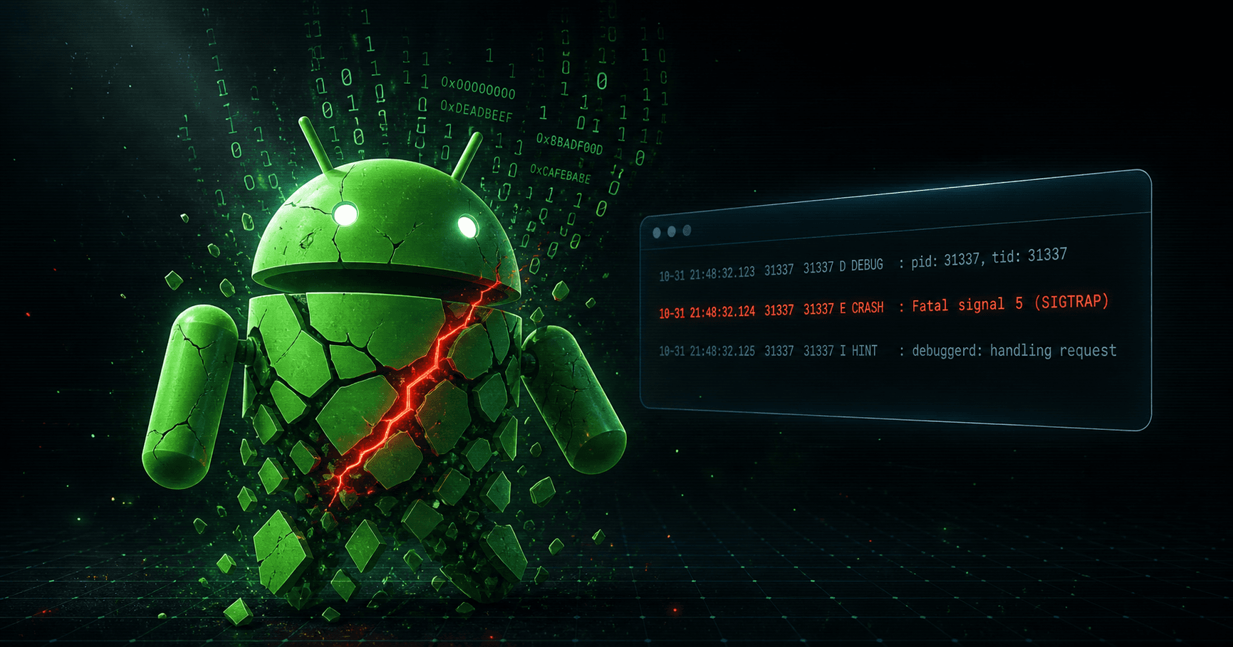 The Android WebView SIGTRAP that bypasses every crash reporter
